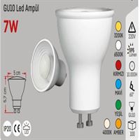 7W SMD LED ÇANAK AMPUL GU10 YEŞİL 1
